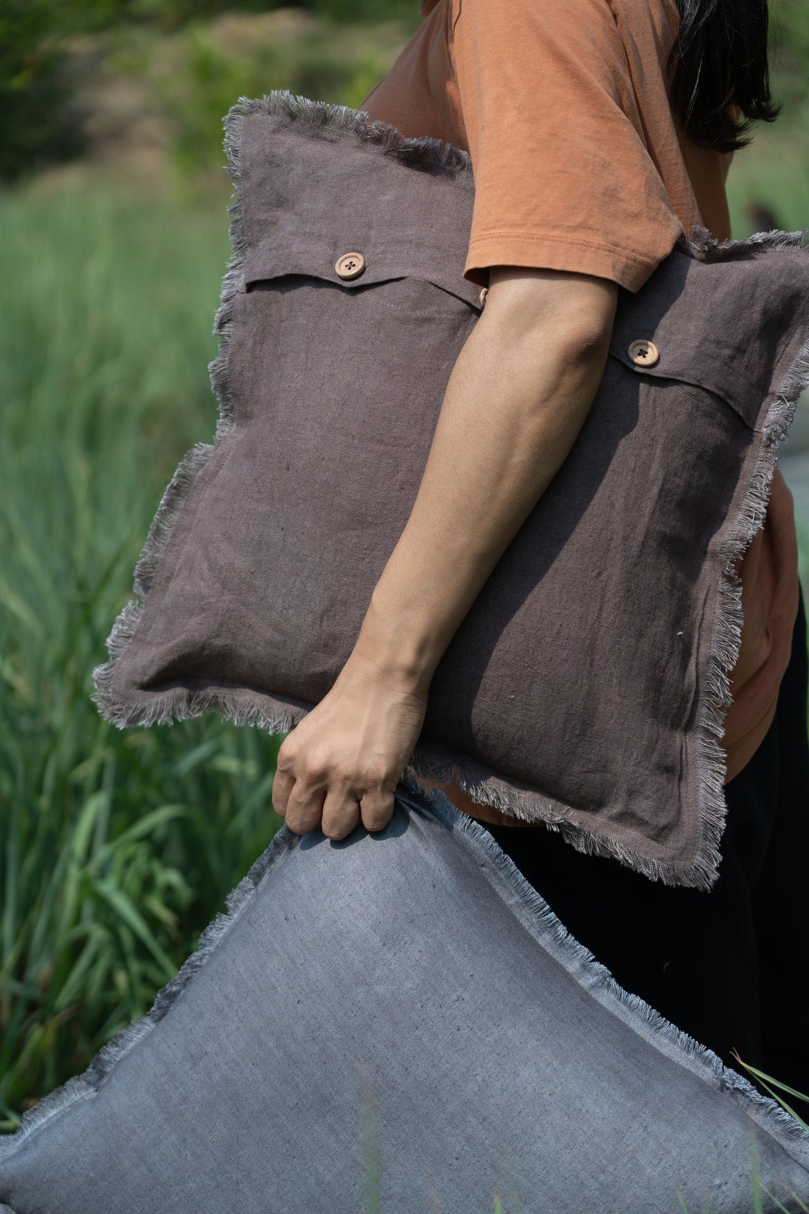 Sukham Cushion Cover - Linen